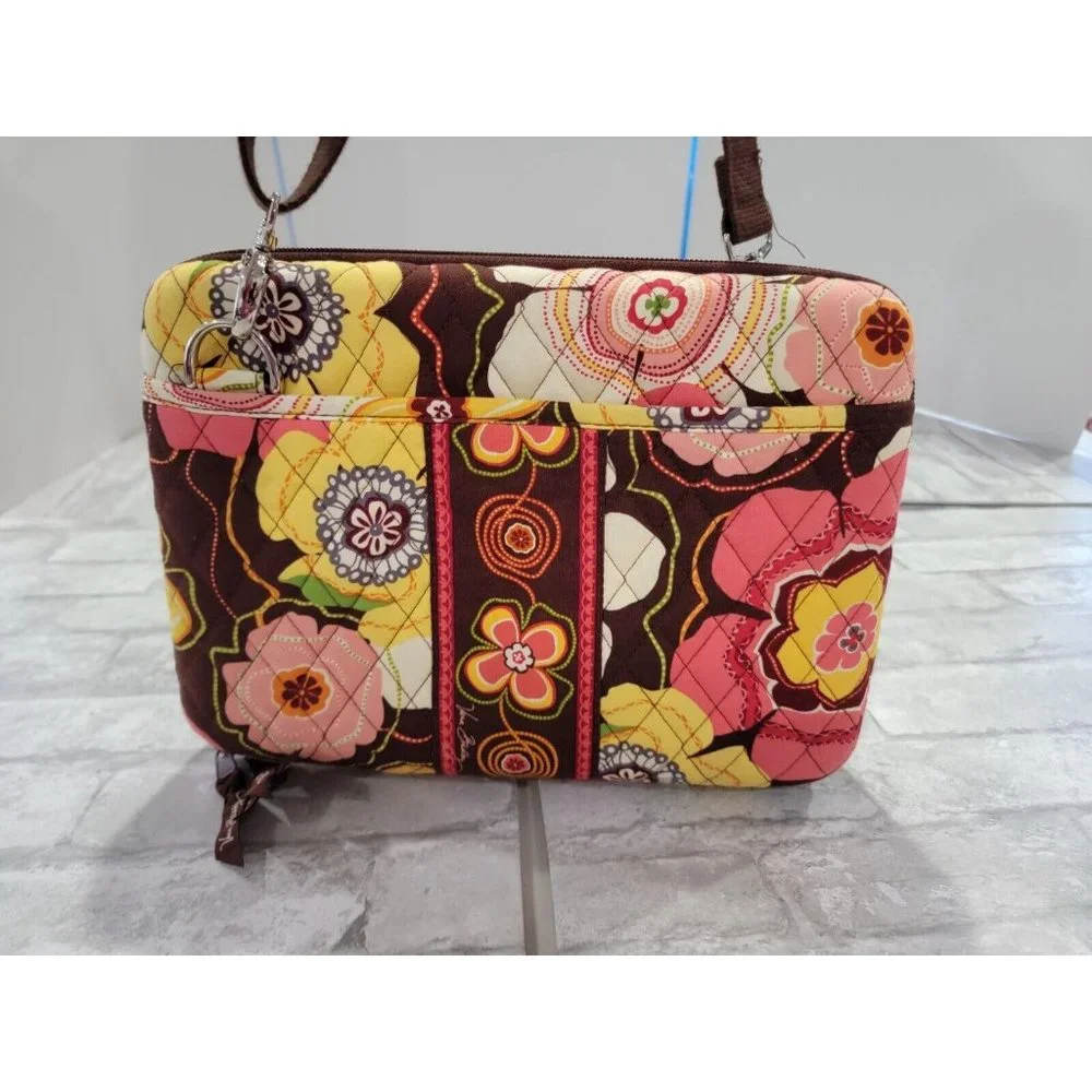 Vera Bradley Buttercup Hard Shell Tablet Case 1/2010 Retired Brown Laptop Floral